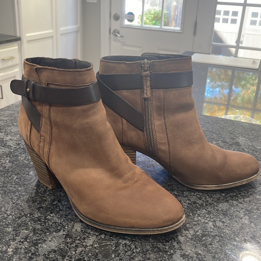 Franco Sarto Dotty Style Leather Ankle Boots